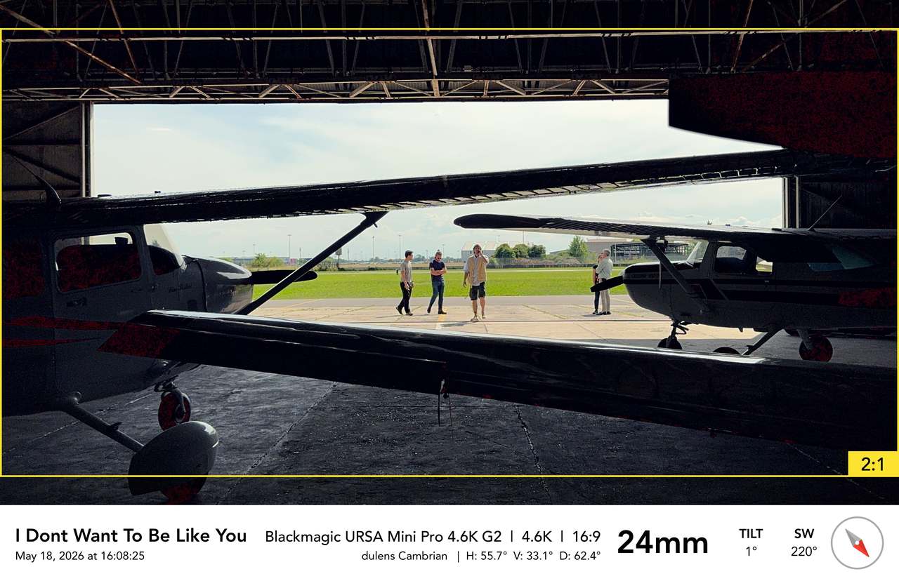 Aerial airfield hangar reference