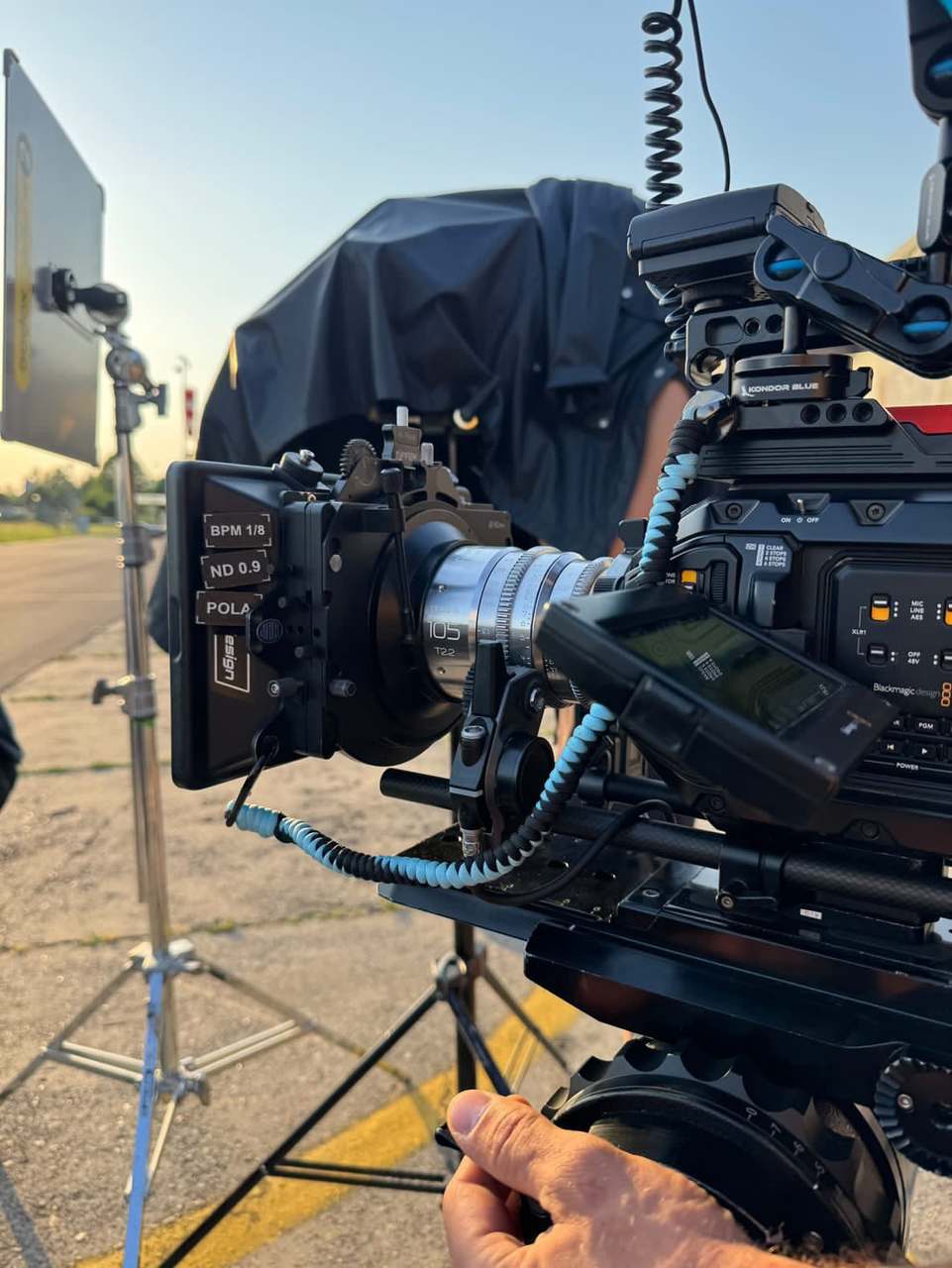 Camera tripod sky