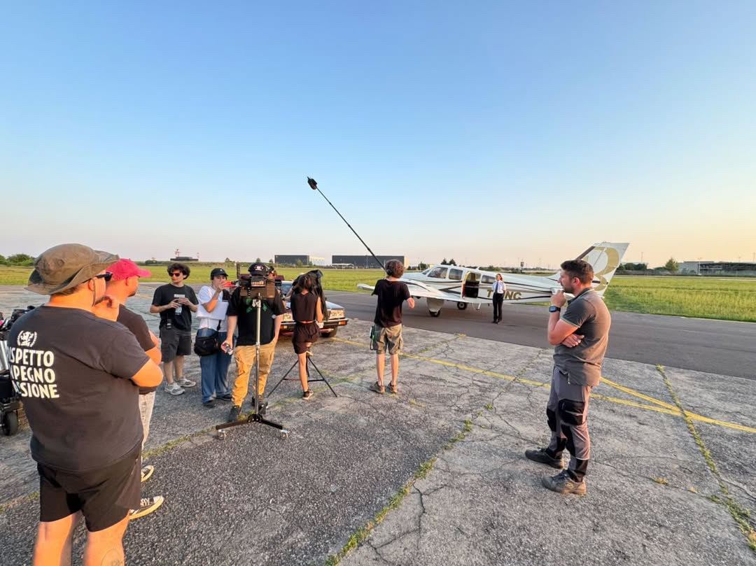 One pass on the runway, golden hour
