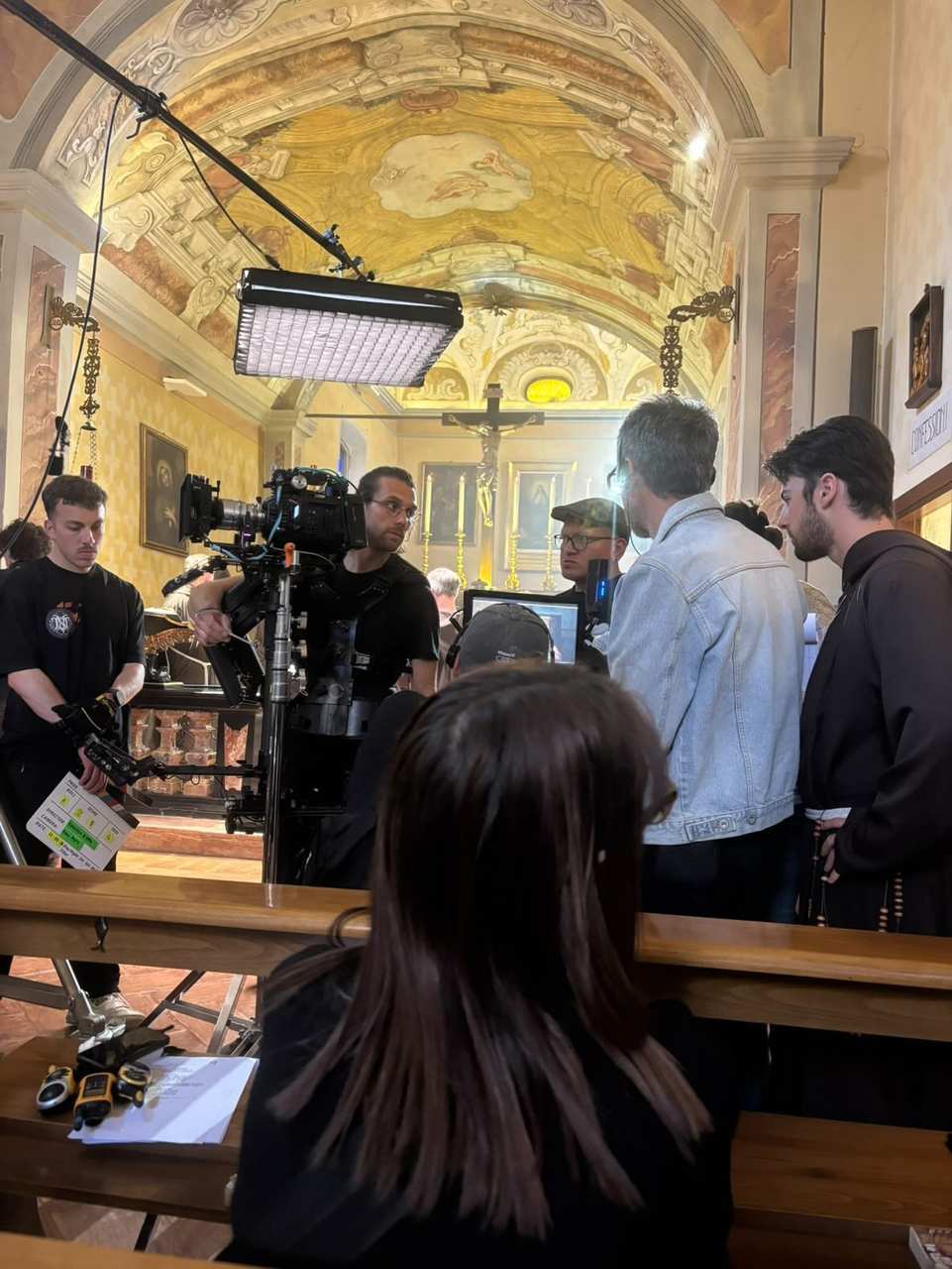 Filming grand arched hall