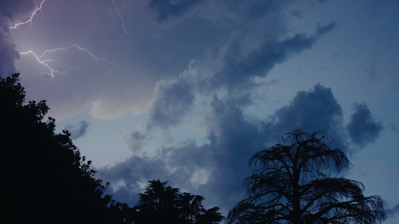 A storm rolling in over the location